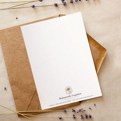 Carte Floraison " Bisous"