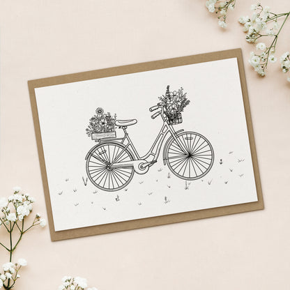 Carte vélo fleuri