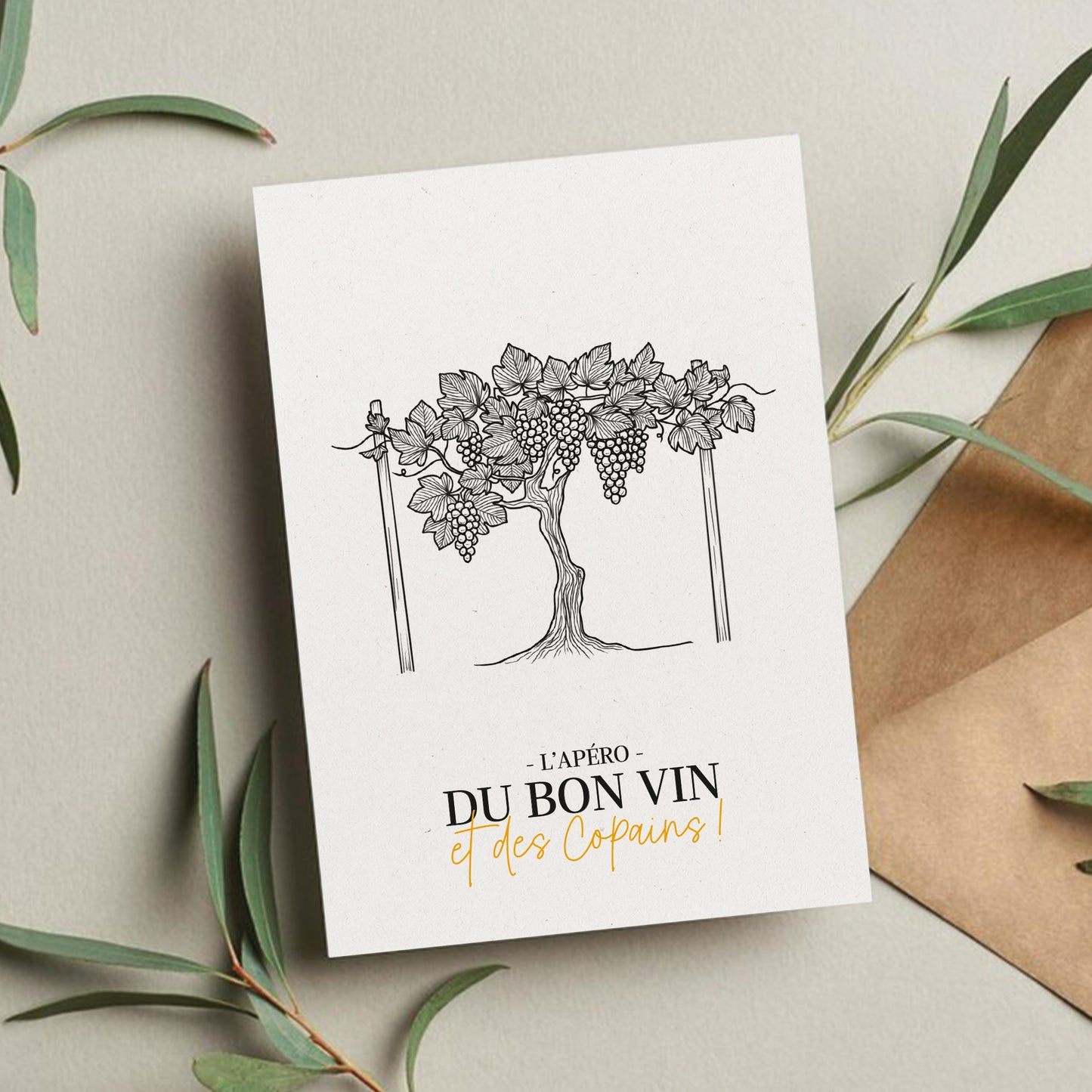 Carte Apéro "Du bon vin & des copains !"
